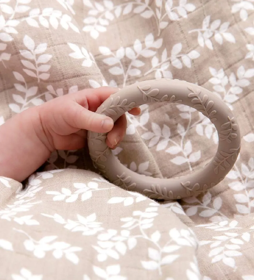 A Little Lovely Company Bidering - 2-pak - Leaves - Taupe