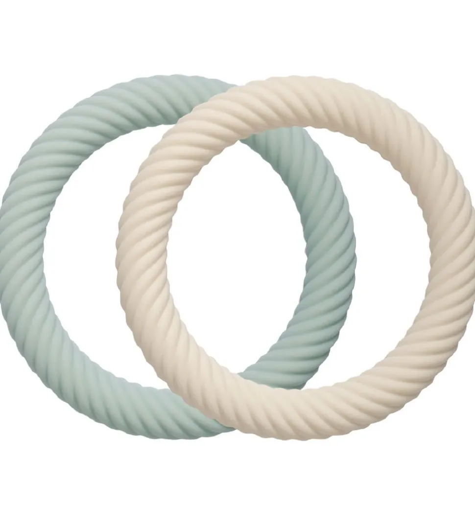 A Little Lovely Company Bideringe - 2-pak - Classic - Sage/Cream