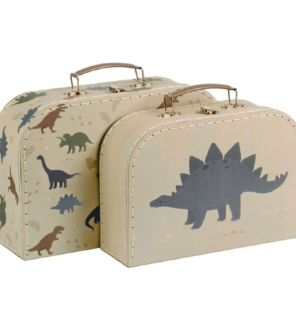 A Little Lovely Company Kuffertsæt - 2 stk - 29x25,5 cm - Dinosa