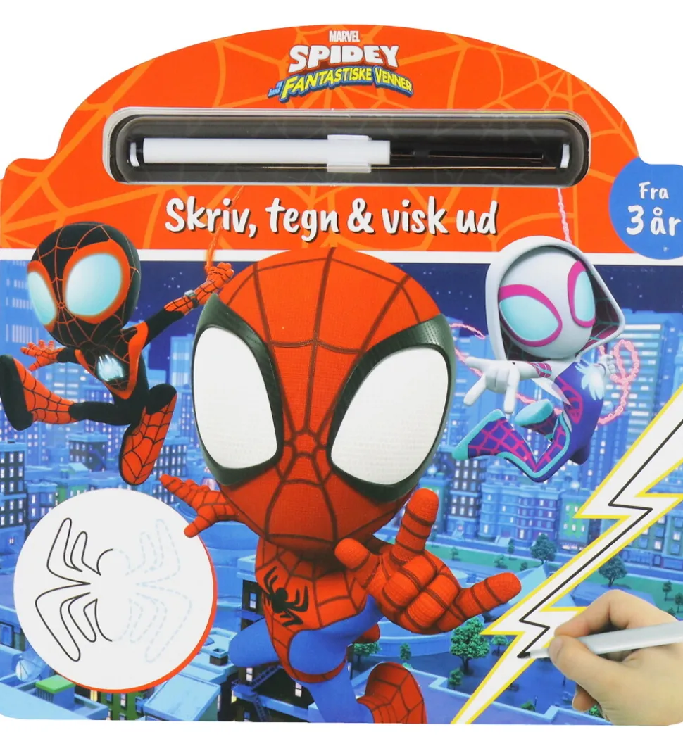 Alvilda Aktivitetsbog - Marvel Spidey - Skriv, Tegn & Visk Ud