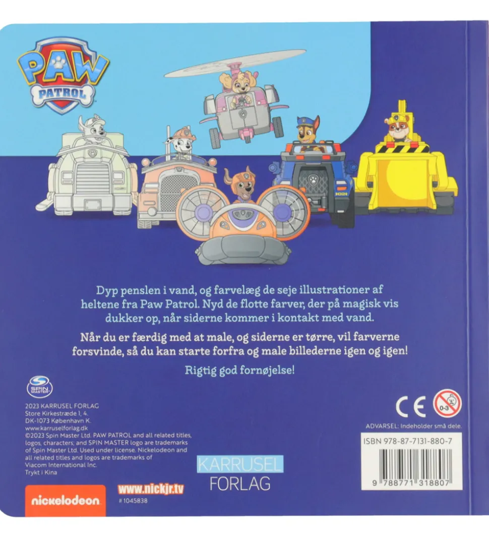 Alvilda Malebog - Mal Med Vand - Paw Patrol