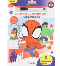 Alvilda Opgavebog - Skriv Og Visk Ud - Marvel Spidey