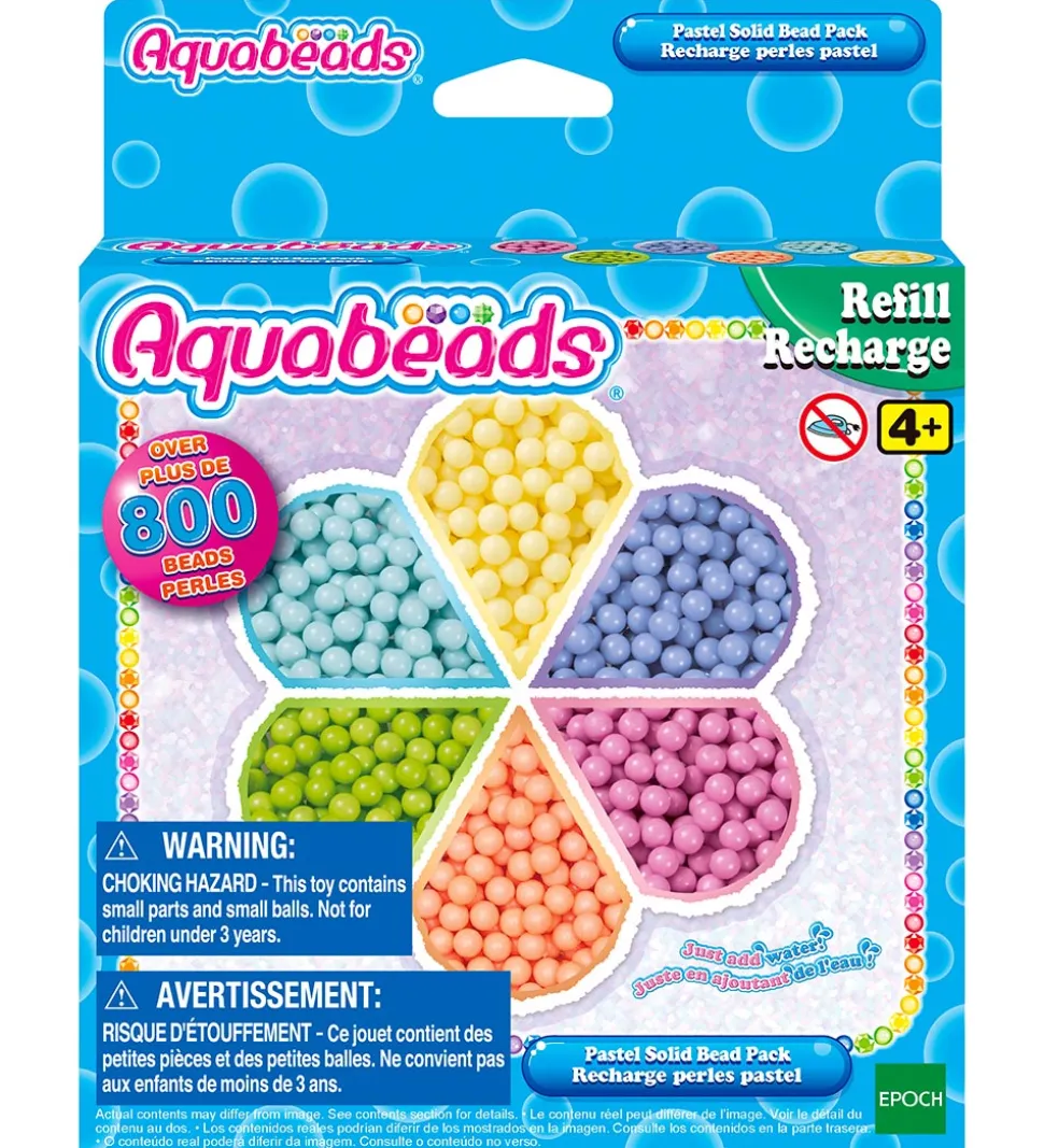 Aquabeads Perler - 800+ stk. - Pastel Solid Bead Pack