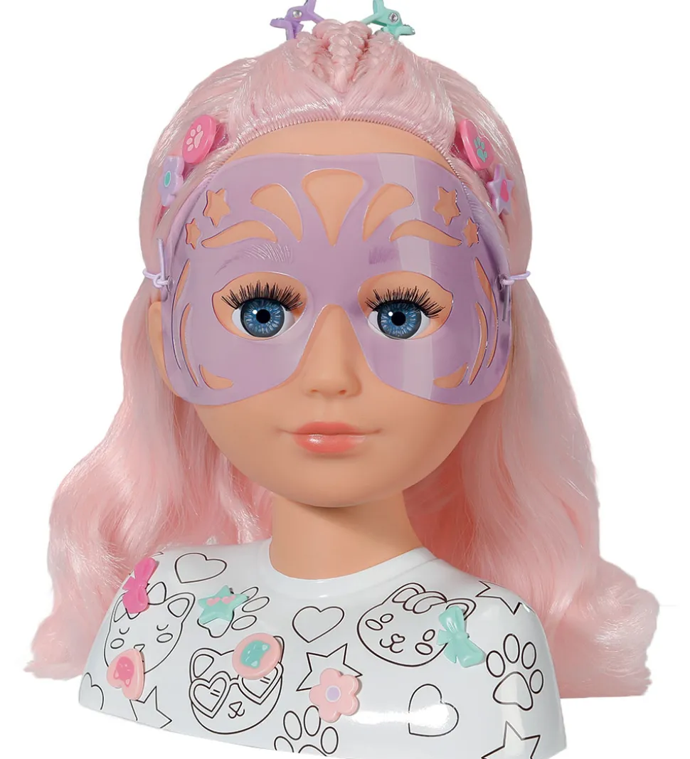 Baby Born Sminkehoved m. Tilbehør - Sister Styling Artist