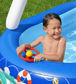 Bestway Badebassin m. Skygge - 213 x 155 cm - Sea Captain