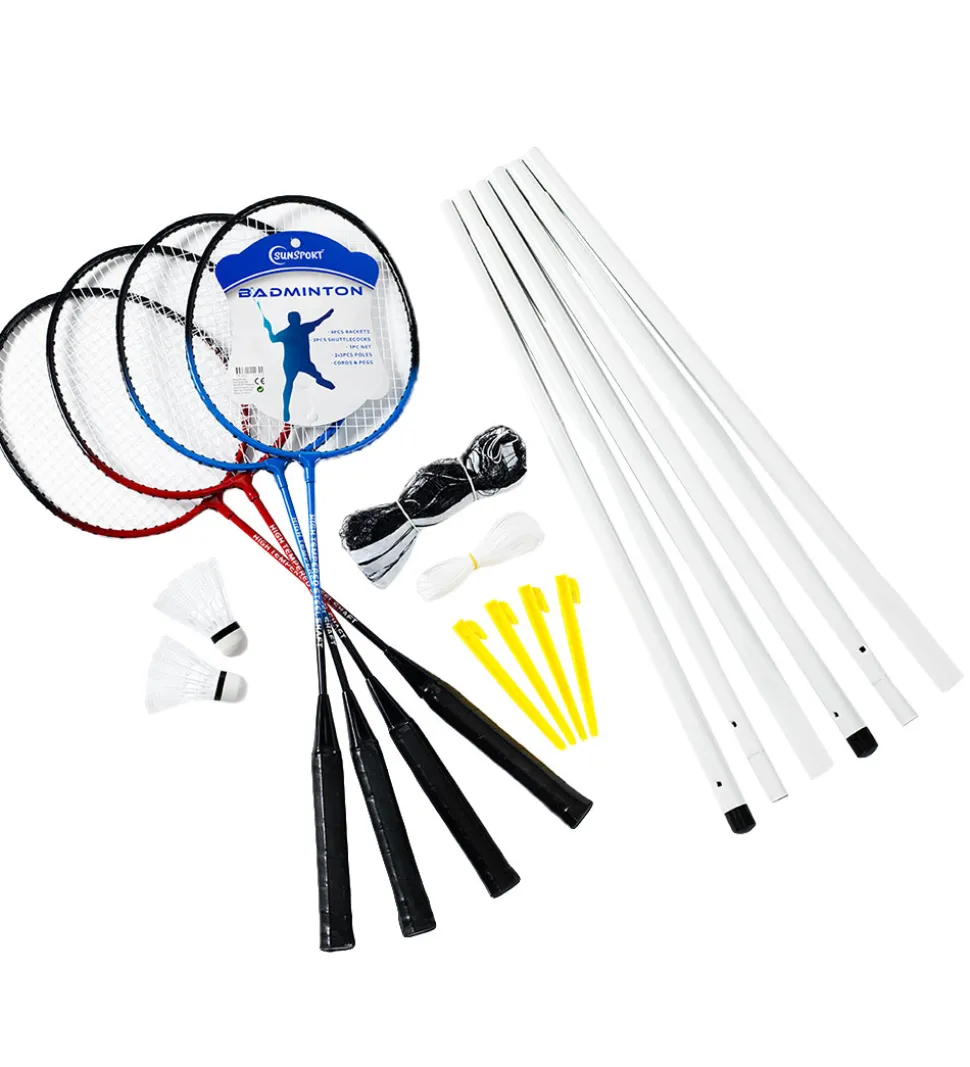 Bex Sport Badmintonsæt - Sunsport - 4 Rackets Complete Set