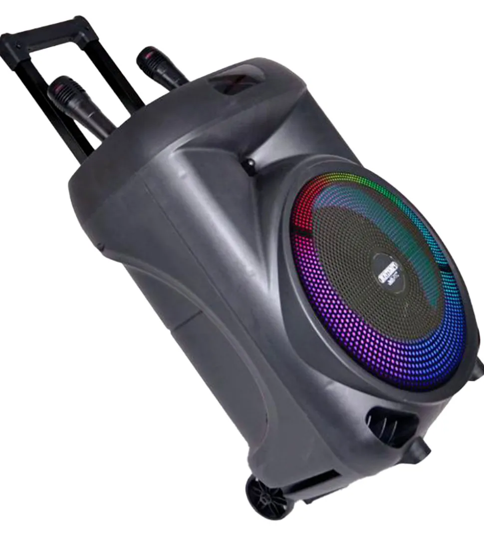 Bontempi Højtaler m. Mikrofoner/Lys - 87 cm - Trådløs - Trolley