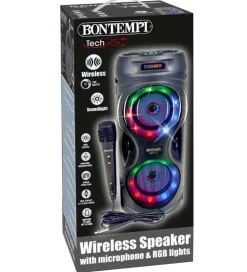 Bontempi Højtaler m. Mikrofon/Lys - 39 cm - Trådløs