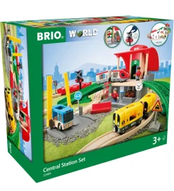 BRIO Legetøj - Centralstation sæt - 37 dele 33989