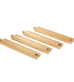 BRIO World Lige Skinner - 4 dele - Lang - Træ 33341
