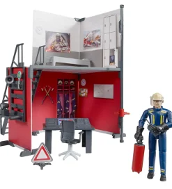 Bruder Legesæt - bworld - Brandstation m. Brandbekæmper - 62702