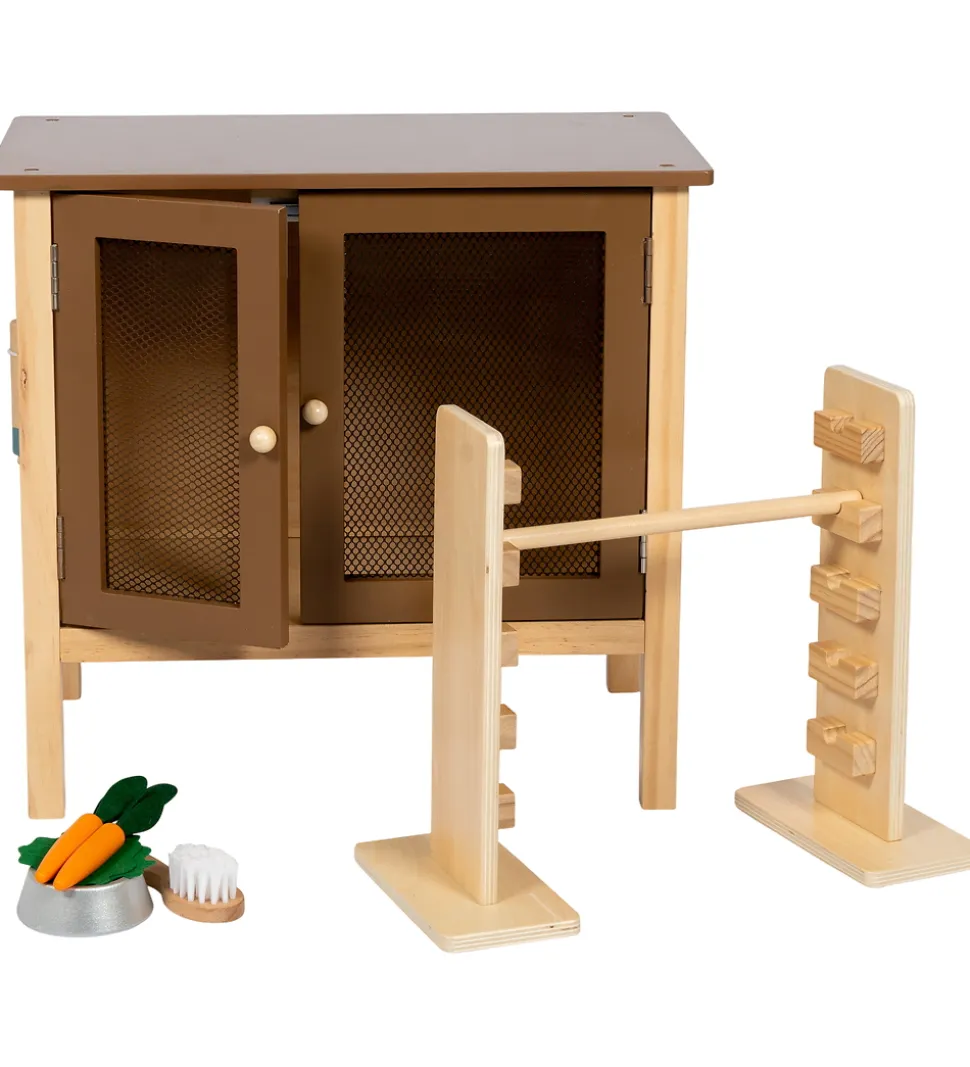 by ASTRUP Trælegetøj - Kaninbur Og Spring