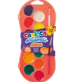 Carioca Akvarelmaling - 12 Farver - Neon