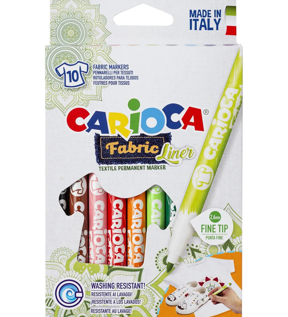 Carioca Stoftuscher - 10 stk - Multifarvet