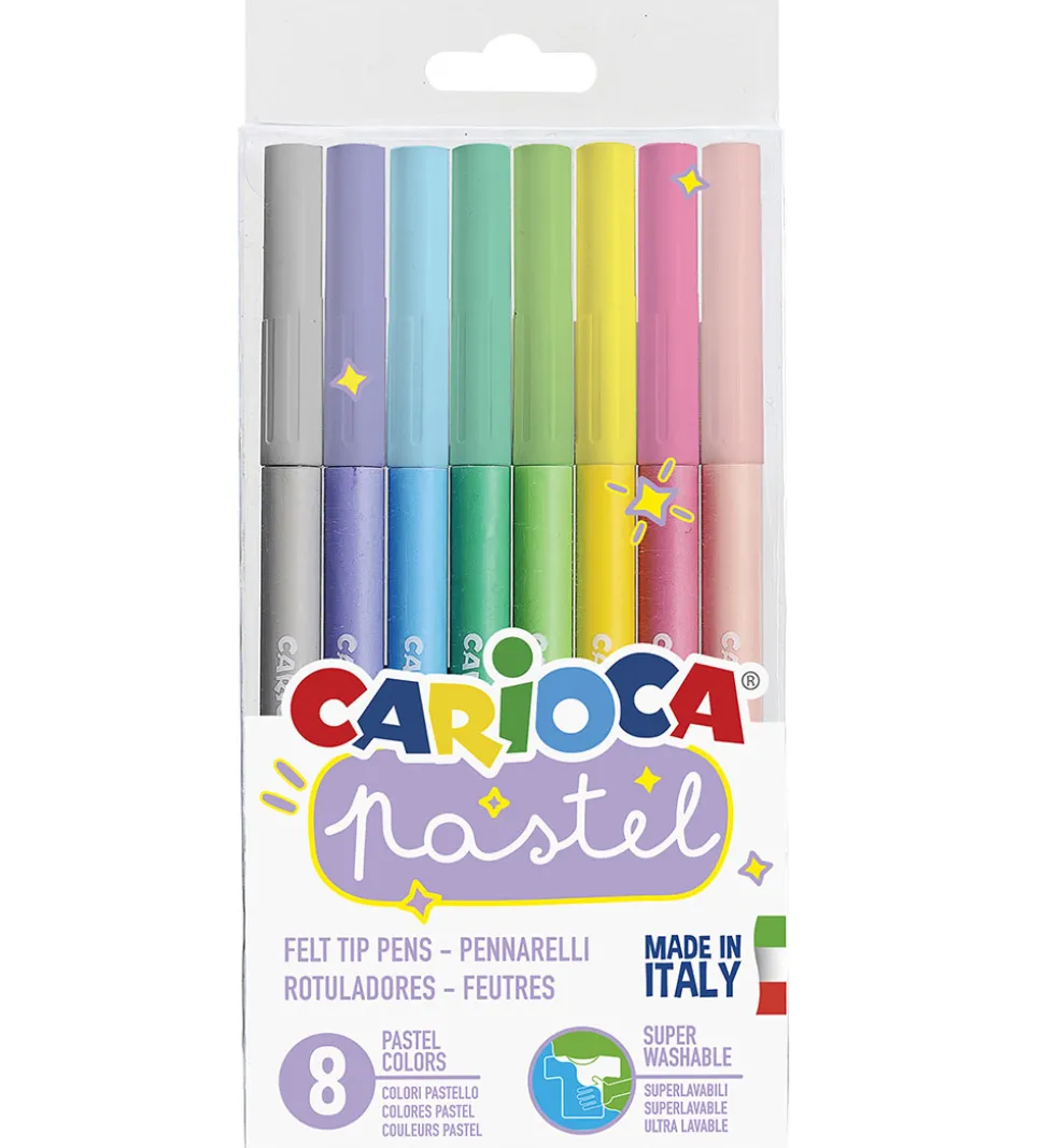 Carioca Tuscher - 8 stk - Pastel