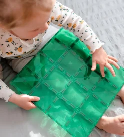 Connetix Magnetplader - 2 Dele - Blå og Grøn