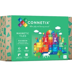 Connetix Magnetsæt - 102 Dele - Rainbow Creative Pack