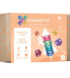 Connetix Magnetsæt - 40 dele - Pastel Square Expansion Pack