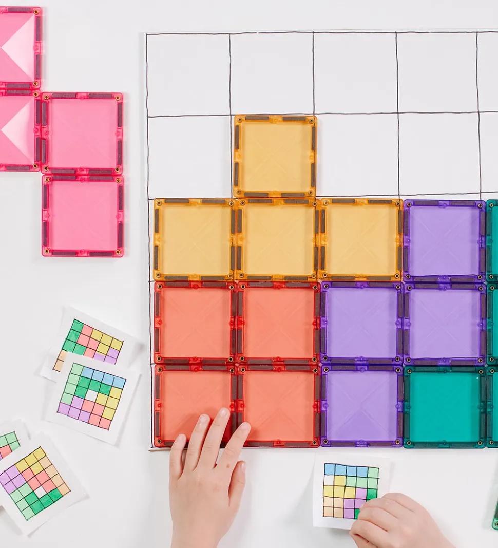 Connetix Magnetsæt - 40 dele - Pastel Square Expansion Pack