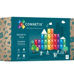Connetix Magnetsæt - 18 Dele - Rainbow Rectangle