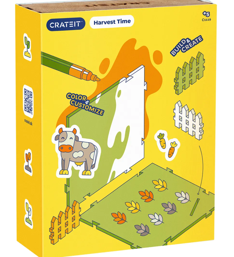 Crateit Kreasæt - Bondegården - Træ - Markerne Høstes - 27 Dele