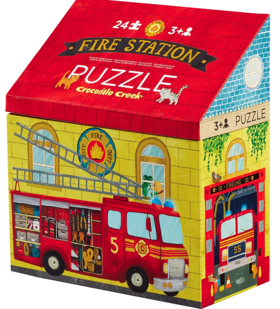 Crocodile Creek Puslespil - 24 Brikker - Fire Station