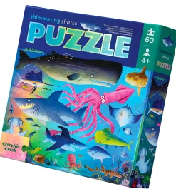 Crocodile Creek Puslespil - 60 Brikker - Shimmering Sharks