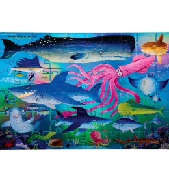 Crocodile Creek Puslespil - 60 Brikker - Shimmering Sharks