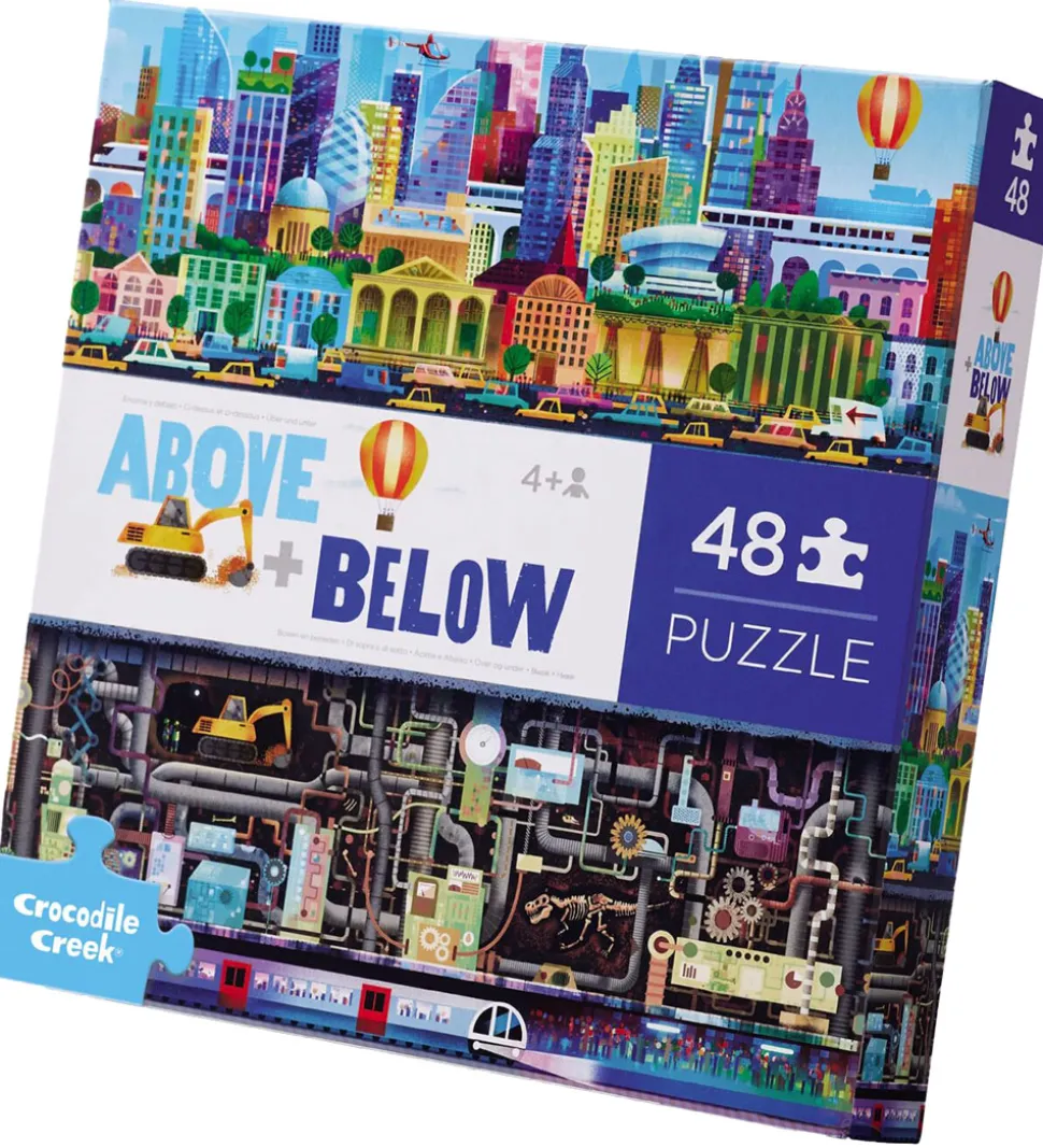 Crocodile Creek Puslespil - 48 Brikker - Above & Below - Big Cit