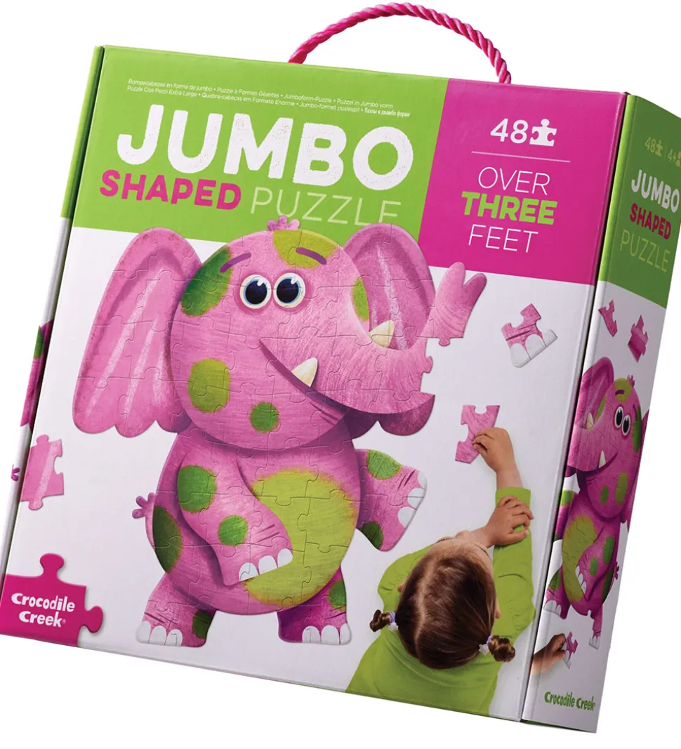 Crocodile Creek Puslespil - 48 Brikker - Jumbo Elefant