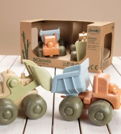 Dantoy BIO Plastic Bulldozer & Lastbil - 17 cm - Pastel