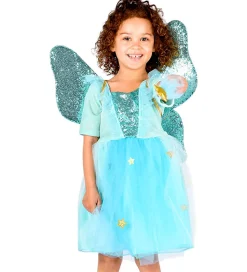 Den Goda Fen Udklædning - Fekjole m. Vinger/Tryllestav - Turkis