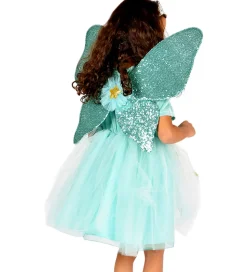 Den Goda Fen Udklædning - Fekjole m. Vinger/Tryllestav - Turkis