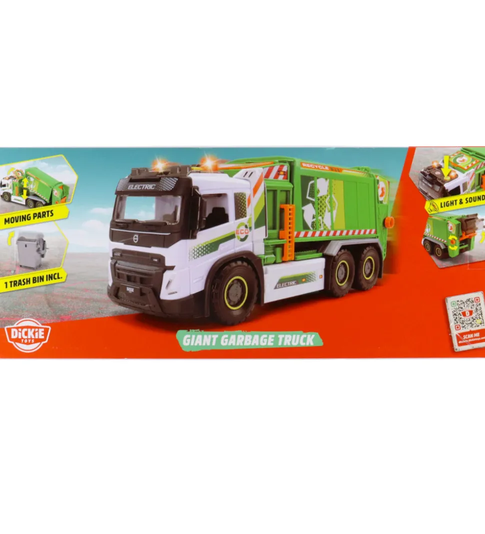 Dickie Toys Arbejdsmaskine - Stor Skraldebil - Lys/Lyd
