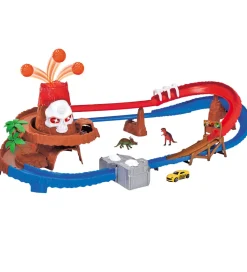 Dickie Toys Bilbane m. Bil - Skull Vulcano Track Set - Lys/Lyd