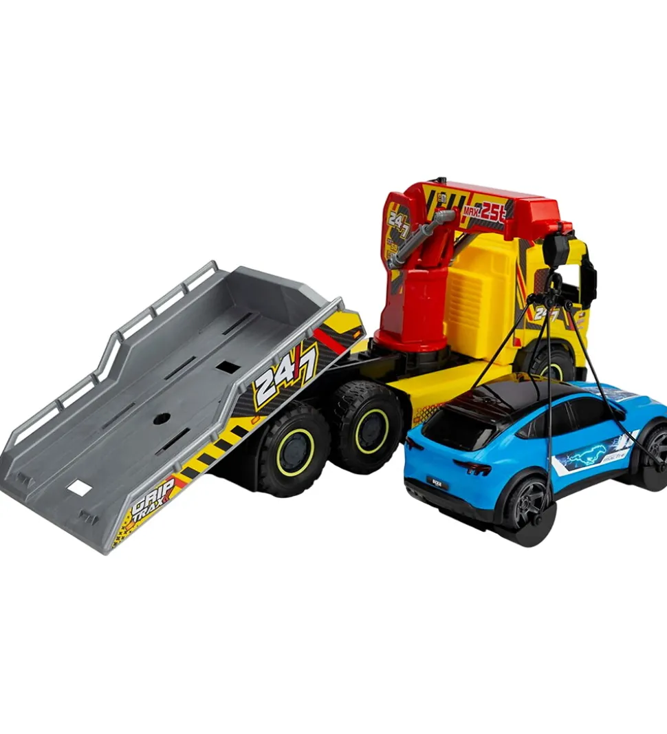 Dickie Toys Lastbil - Giant Tow/Ford Mustang - Lys/Lyd