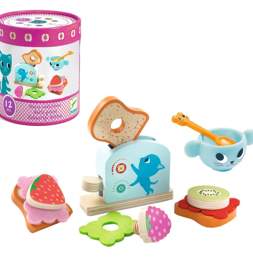 Djeco Legemad - 12 Dele - Spisetid, Katte!