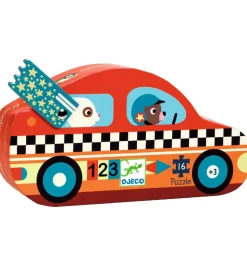 Djeco Puslespil - 16 Brikker - The Racing Car