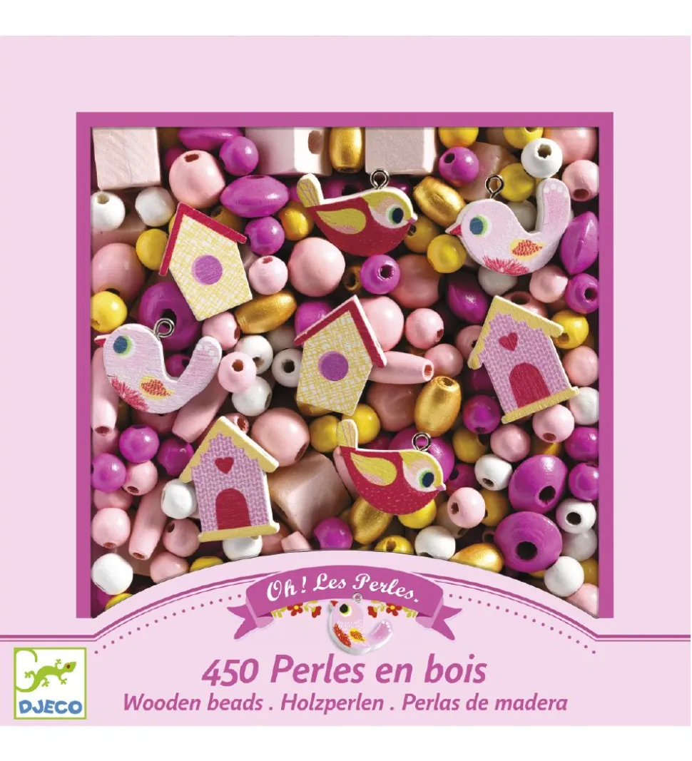 Djeco Træperler - 450 stk. - Fugle