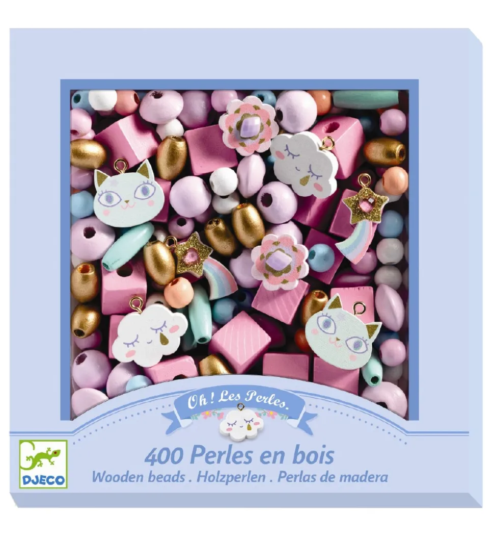 Djeco Træperler - 400 stk. - Regnbue