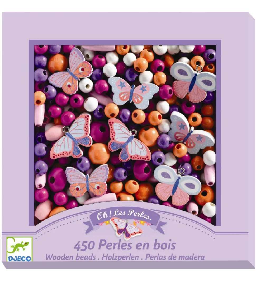 Djeco Træperler - 450 stk. - Sommerfugle