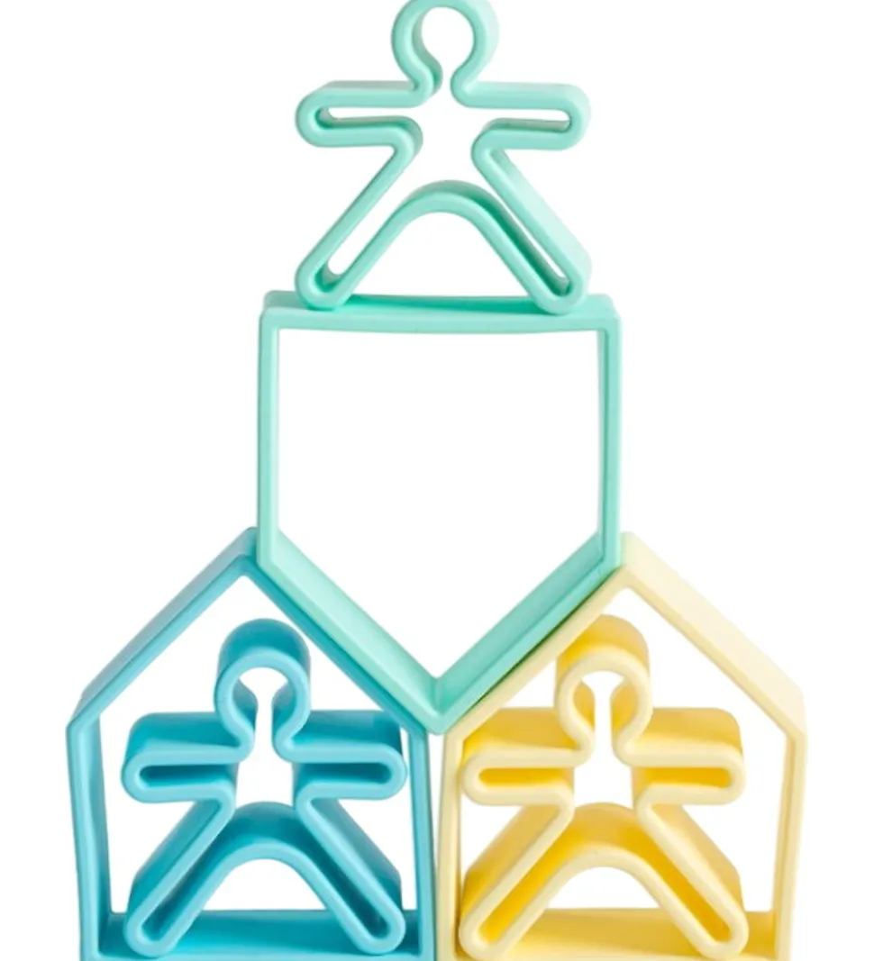 Dëna Aktivitetslegetøj - Silikone - 9 Dele - Pastel