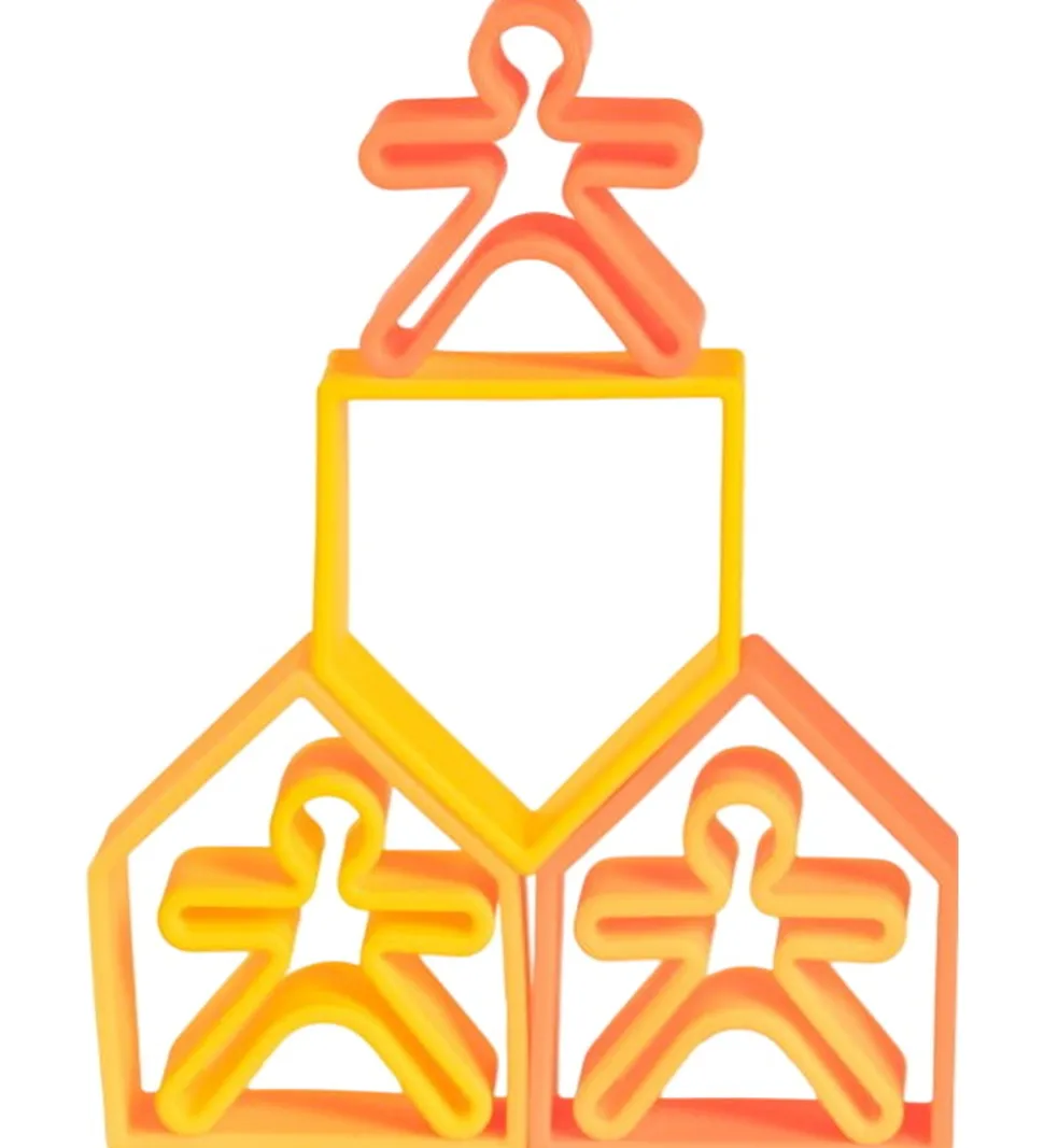 Dëna Aktivitetslegetøj - Silikone - 9 Dele - Neon