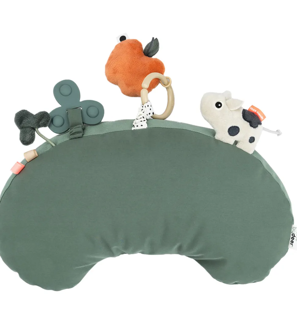 Done By Deer Pude m. Aktivitetslegetøj - Tiny Farm - Grøn