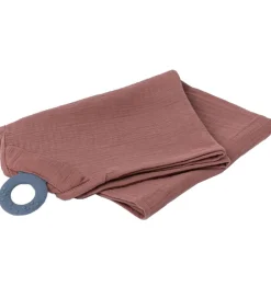 Doomoo Ammetæppe m. Bidering - Musselin - 100x85 cm - Terracotta