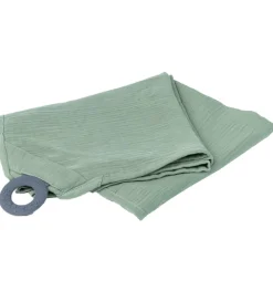 Doomoo Ammetæppe m. Bidering - Musselin - 100x85 cm - Grøn