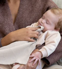 Doomoo Ammetæppe m. Bidering - Musselin - 100x85 cm - Beige