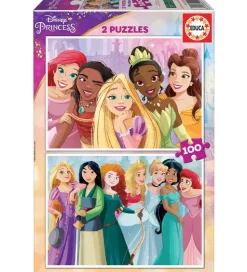 Educa Puslespil - 2 x 100 Brikker - Disney Princess
