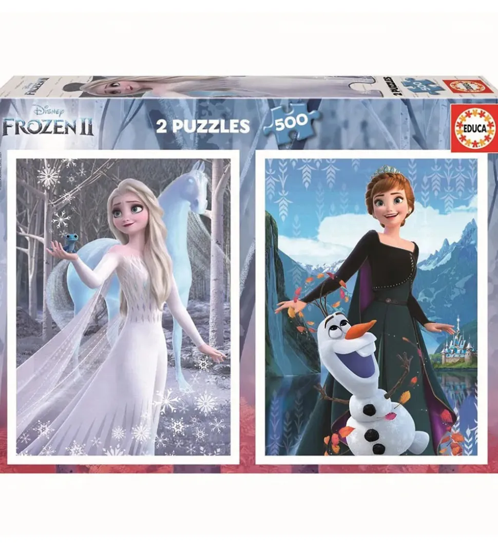 Educa Puslespil - 2x500 Brikker - Frozen