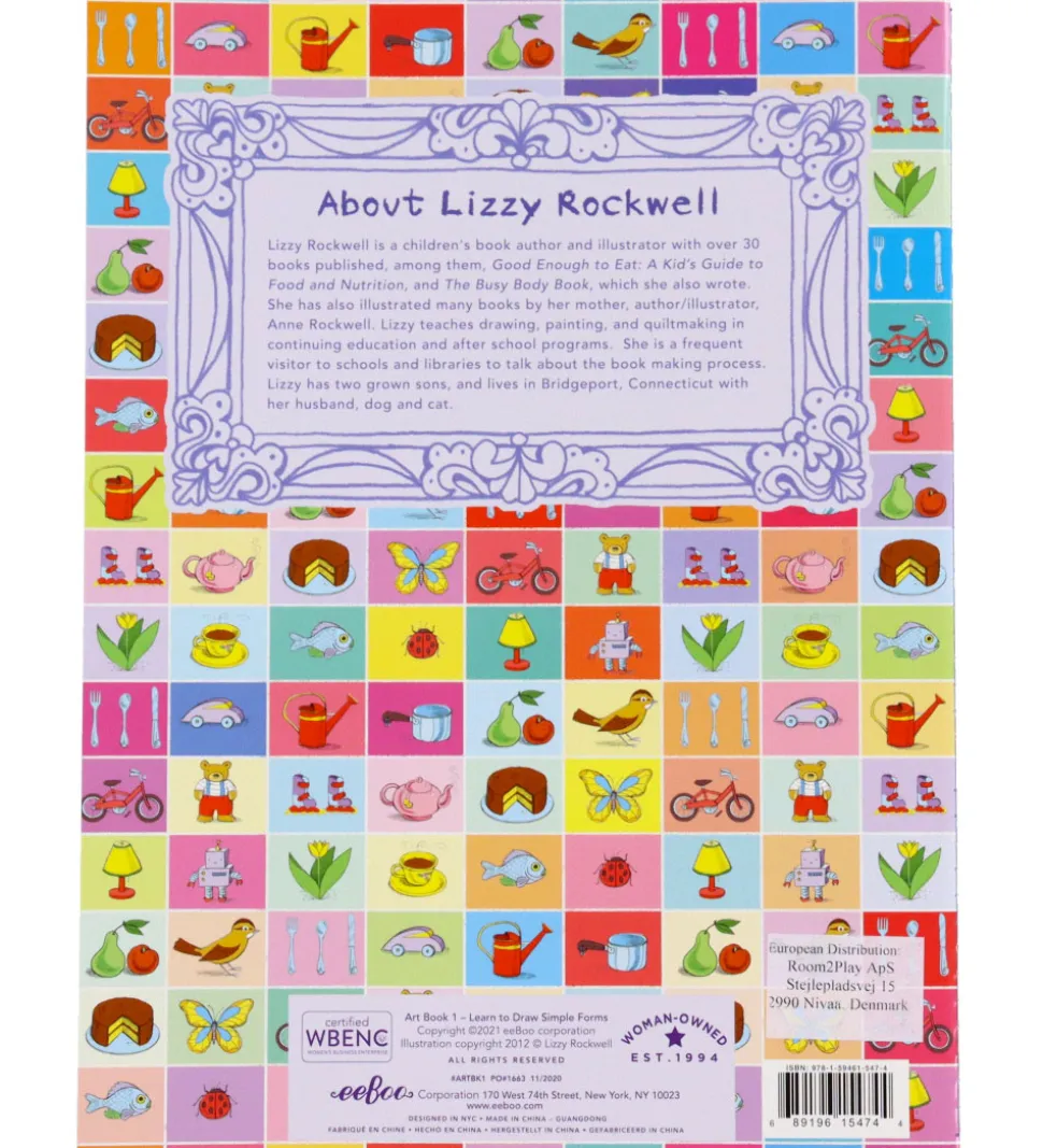 Eeboo Bog - Lær At Tegne - Simple Former - Engelsk